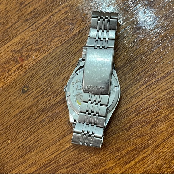 Men’s Vintage Seiko Quartz Day Date Watch 7123-8430-P Stainless Steel - Picture 4 of 8